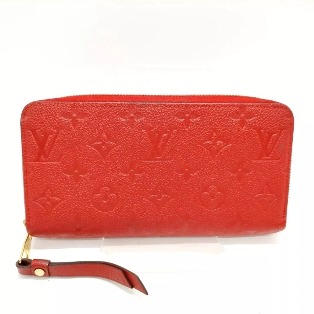 Authentic Louis Vuitton LV Zippy Wallet Zippy Wallet Red Monogram Empreinte ❤️ - Picture 1 of 8